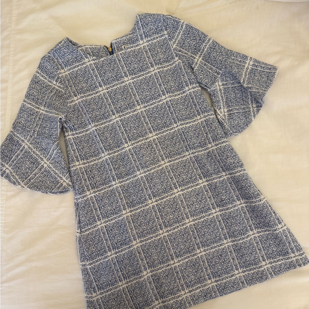 Blue and White Plaid Dress